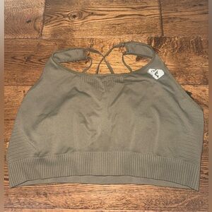 Women’s Best Olive Green Sports Bra 2XL